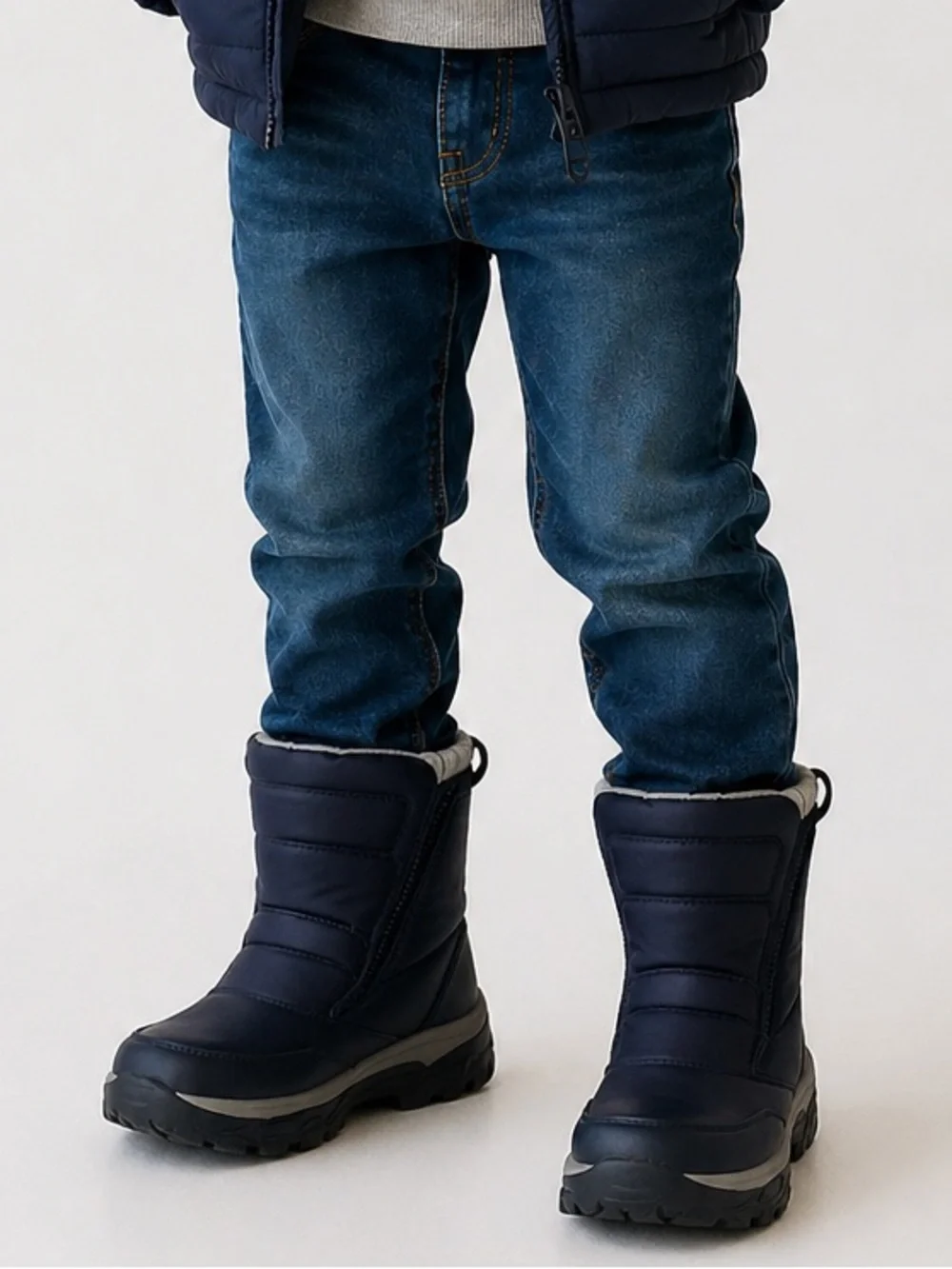 Lands’ End Youth Adolesent Winter Snow Boots Black US 13 Waterproof